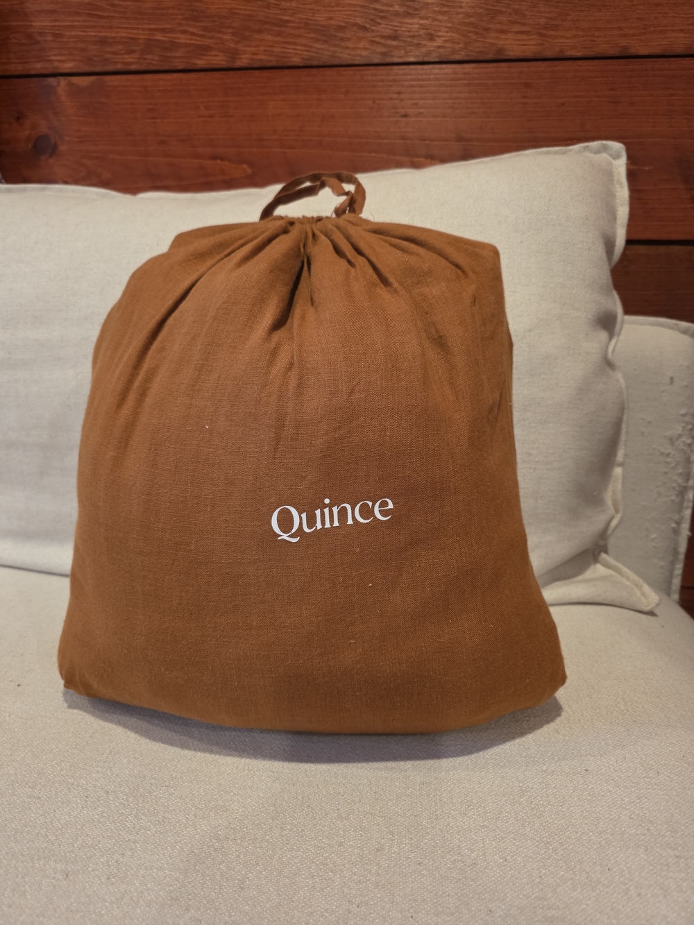 Quince Linen Sheets Full Size Terracotta